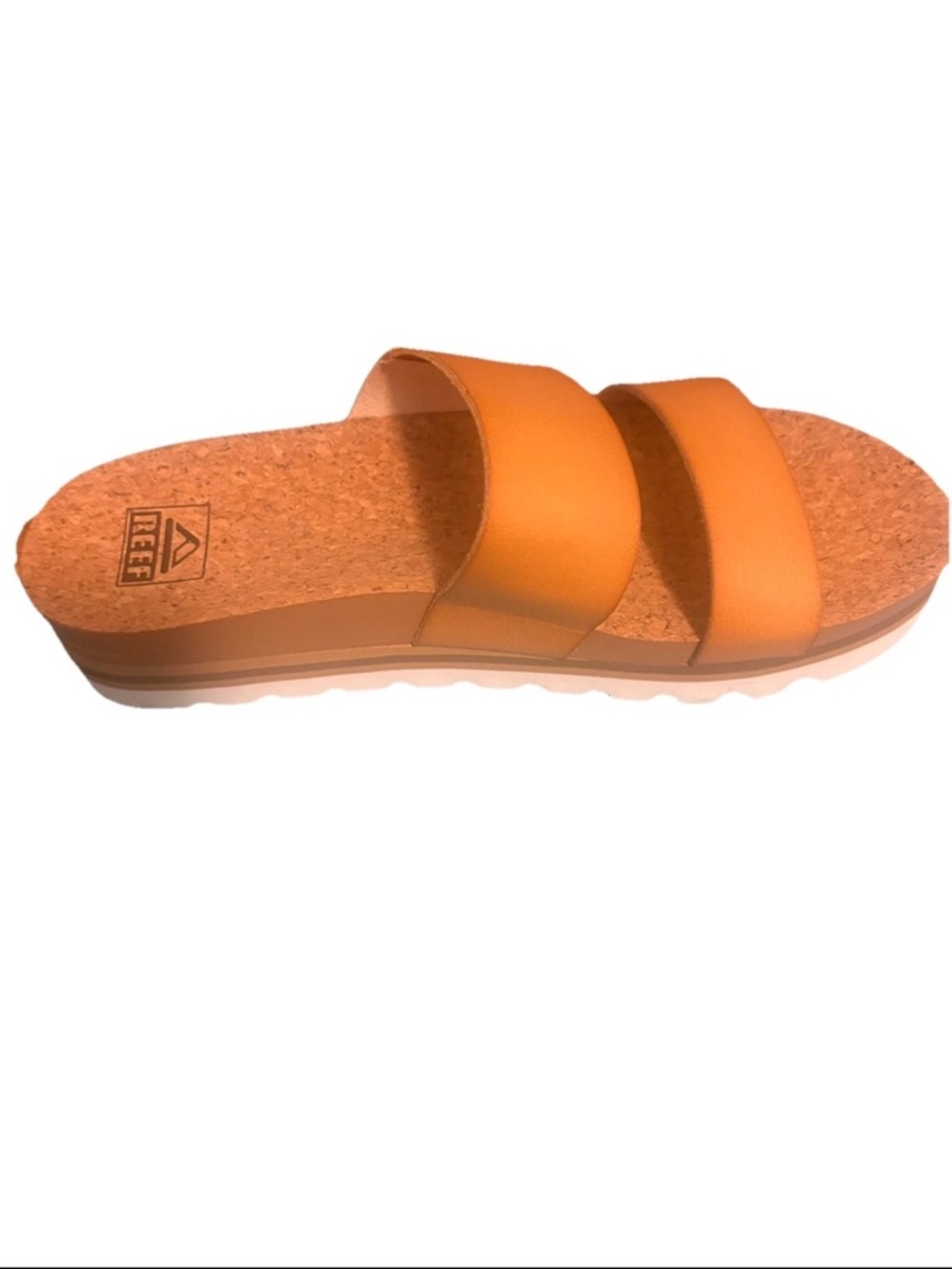 NEW!! Reef Women's Two-Band Slide Sandal in Orange Tan